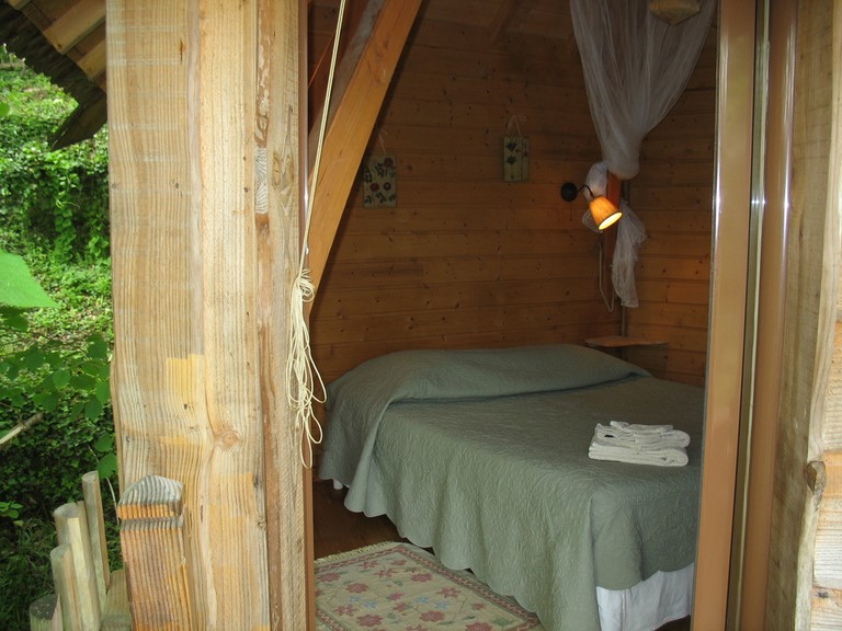 Double bedroom in the self-contained treehouse